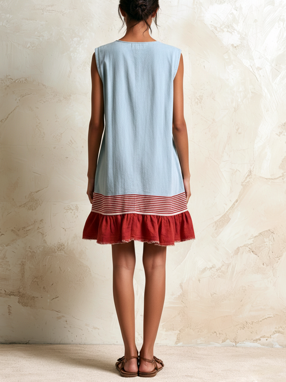 Amaya | Vestido Túnica Sin Mangas con Volante