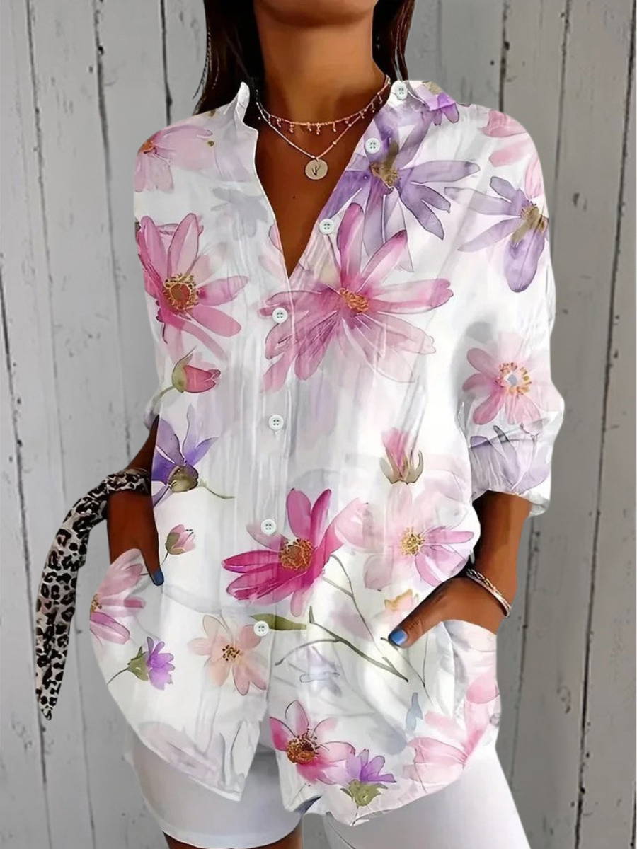 Amparo | Blusa con Estampado Artístico
