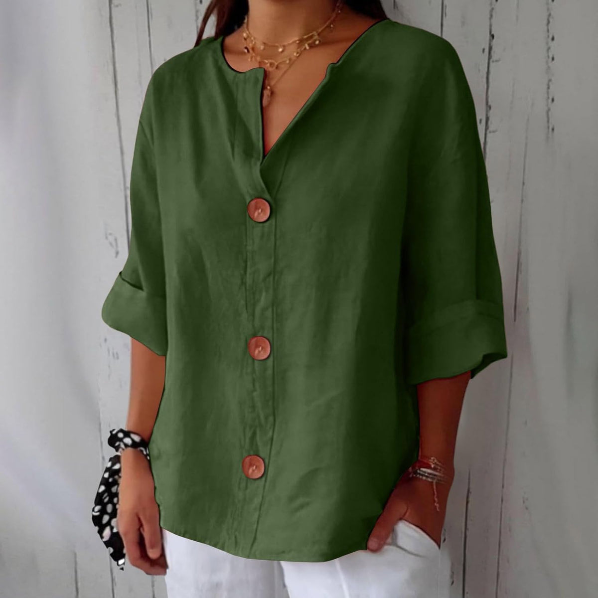 Soledad | Blusa de Lino Suelta Verano