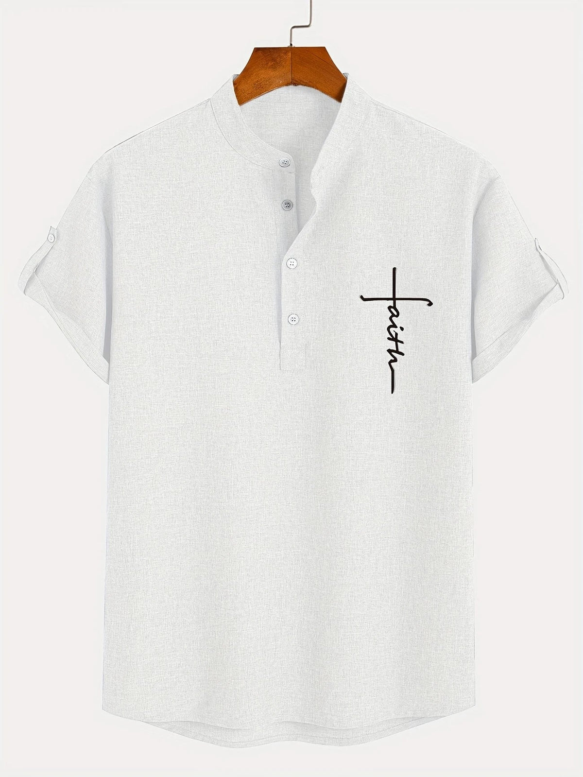 Jesús | Camisa Elegante Cuello Mao