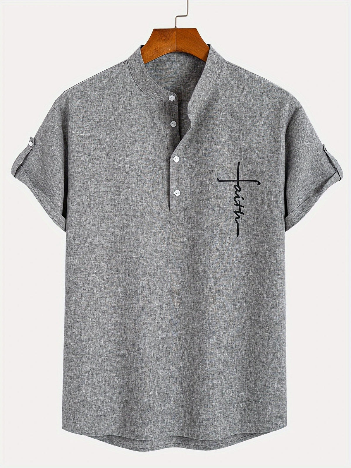 Jesús | Camisa Elegante Cuello Mao