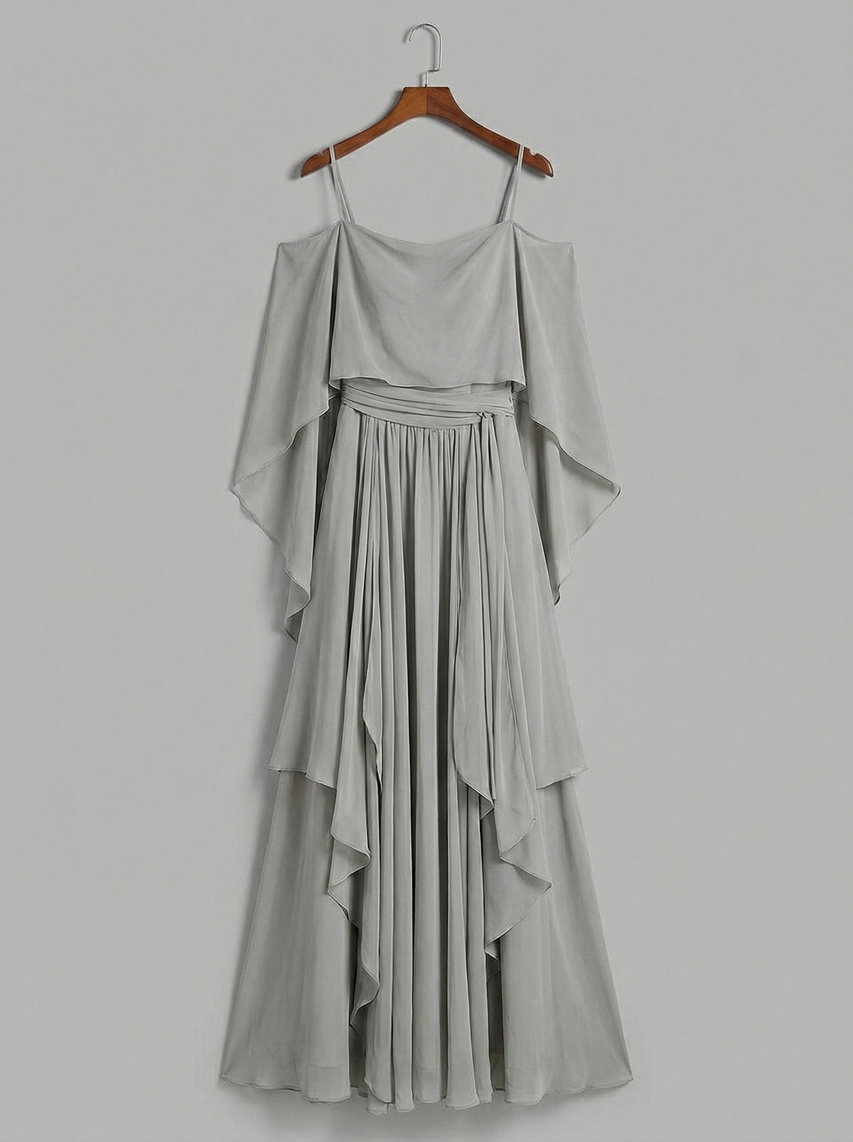 Isabela | Conjunto Fluido Gris con Top y Pantalón